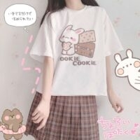 Kawaii Bunny Cookie T-shirt kanin kawaii