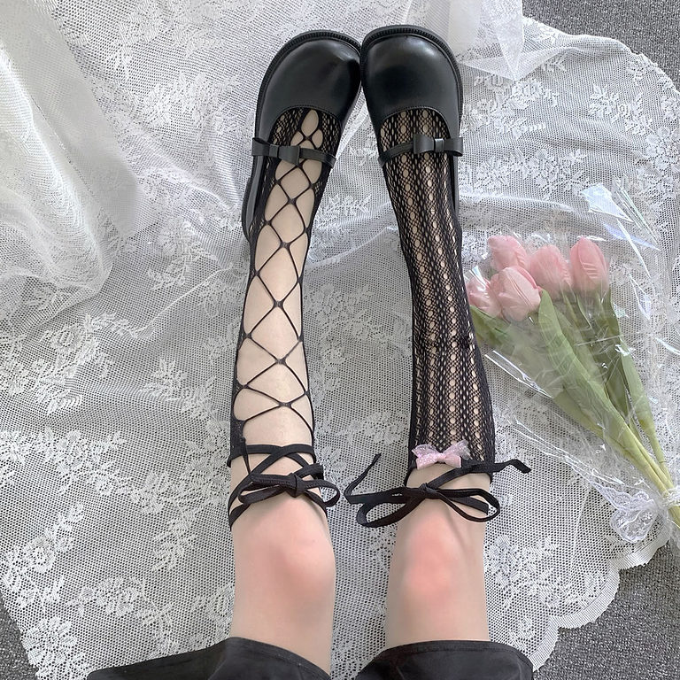 Japanese Lolita Lace Fishnet Socks - Kawaii Fashion Shop | Cute Asian ...