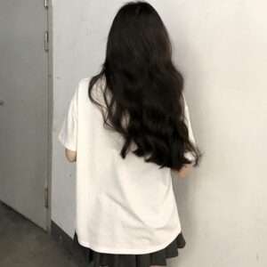 Camiseta casual con estampado de fresas Kawaii kawaii de manga corta