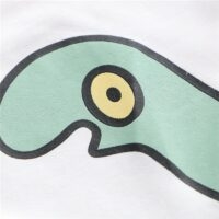 카와이 공룡 프린트 프론트 포켓 후드 티셔츠 만화 귀엽다