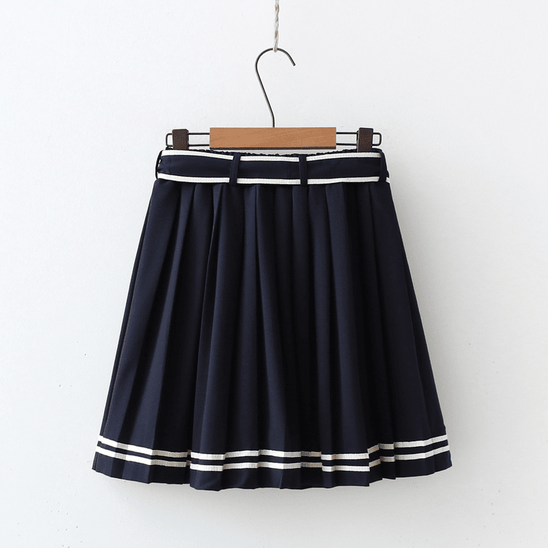 Anchor Embroidery Navy Style Skirt - Kawaii Fashion Shop | Cute Asian ...
