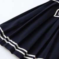 Spódnica w stylu marynarskim z haftem w kotwicę Kawaii Harajuku