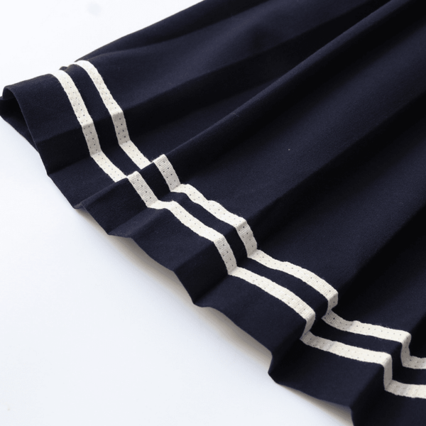 Spódnica w stylu marynarskim z haftem w kotwicę Kawaii Harajuku