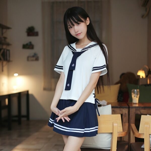 Conjunto de uniforme escolar japonês para meninas Kawaii japonês