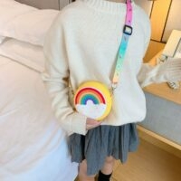 Söt Rainbow Donut Bag Crossbody-väska kawaii