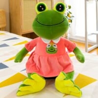 Grenouille en peluche kawaii heureuse, peluche de poche grenouille avec un  visage adorable -  France