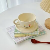 Керамическая кружка со смайликом Кофейная чашка каваи