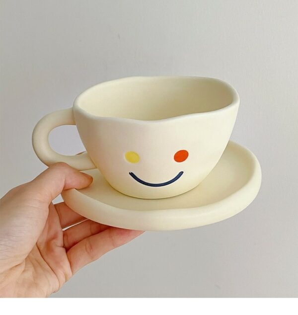 Керамическая кружка со смайликом Кофейная чашка каваи