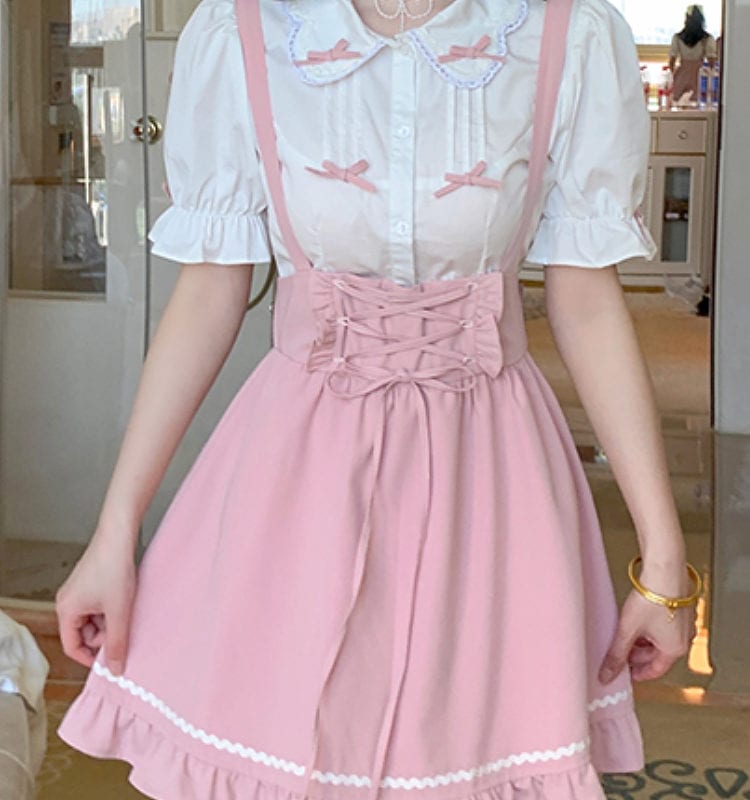Cute Pink Homecoming Dresses Little Heart Printed Graduation Dress SD1 –  Viniodress