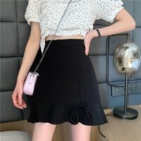 韓国ファッションフリルフィッシュテールスカートフィッシュテールスカートかわいい