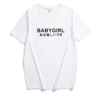 Camiseta com estampa japonesa para bebê menina Menina kawaii