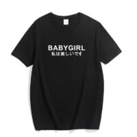 Camiseta com estampa japonesa para bebê menina Menina kawaii