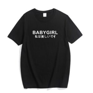 T-Shirt mit japanischem Druck für Babymädchen