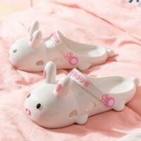 Rabbit Ears Closed Toe Slippers Cartoon Slippers kawaii