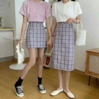 Jk Plaid High Waist Mini Skirt Long Skirts kawaii