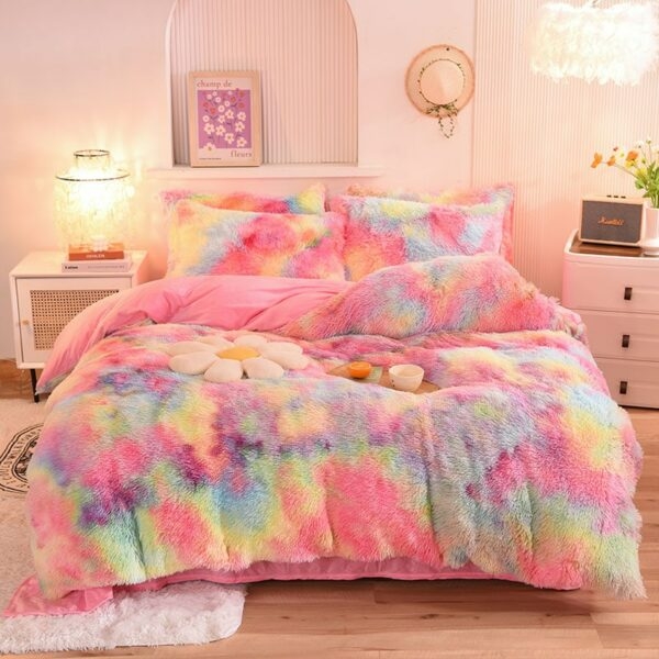 Kawaii Coral Fleece Bed Set Bedding Set kawaii