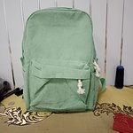 Вельветовый школьный рюкзак