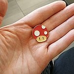 Cartoon Red Mushroom Enamel Pins