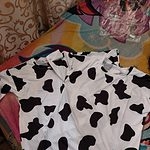 Camisetas cortas con estampado de vaca Harajuku