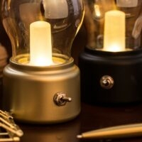 Lámpara de escritorio vintage inalámbrica bombilla kawaii