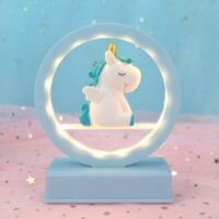 مصباح الليل Kawaii Mini Unicorn Pastel موسيقى كاواي