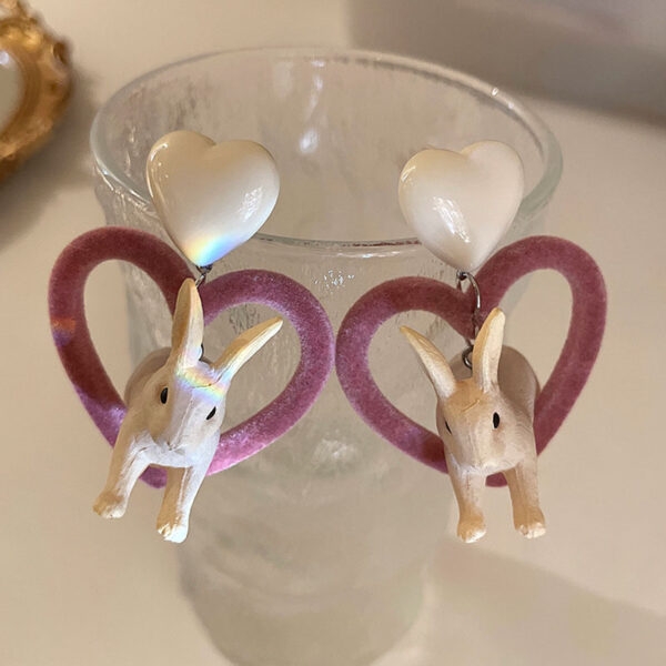 Velvet Cute Bunny Earrings bunny kawaii