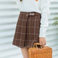 Милая корейская шерстяная юбка Харадзюку кавайи