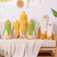 Pluizige Banana Duck Crew-knuffels Bananeneend kawaii