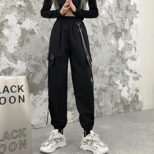 Solid Color Cargo Pant With Pocket All-match kawaii
