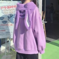 Bluzy z kapturem Kawaii Rabbit's Ears Kawaii Harajuku
