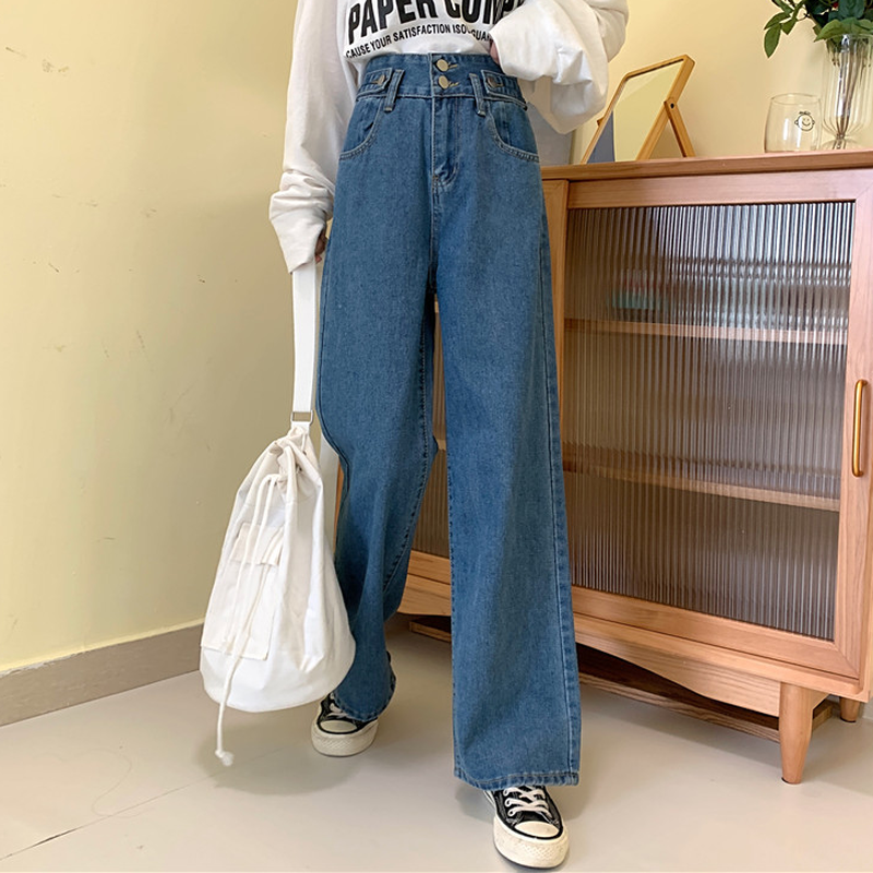 Harajuku High-waisted Big Pocket Denim Pants - Kawaii Fashion Shop ...