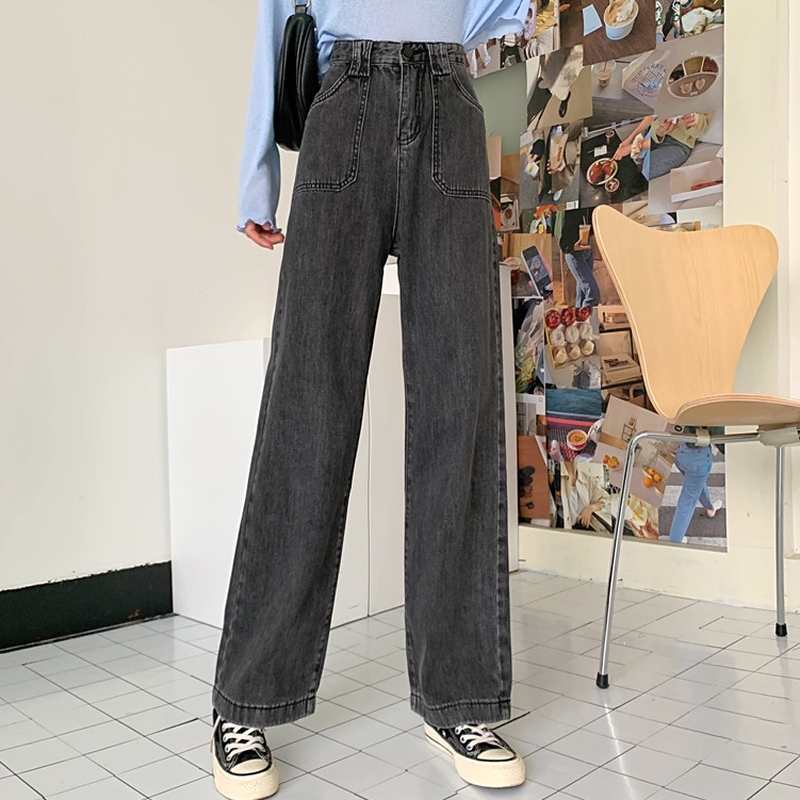 Harajuku High-waisted Big Pocket Denim Pants - Kawaii Fashion Shop ...