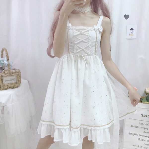 Vestido Lolita Slip com Laço Kawaii japonês