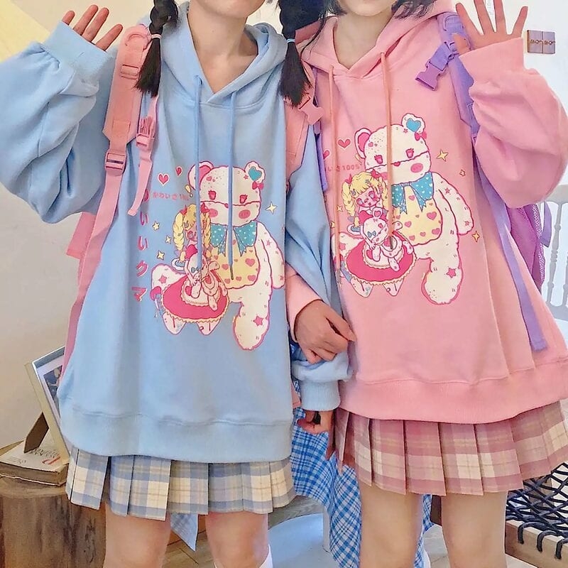 Kawaii Cute Anime Hoodie - Kawaii Fashion Shop  Lindas roupas asiáticas  japonesas Harajuku fofas da moda Kawaii