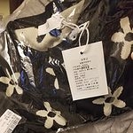 Koreanische Vintage Strickjacke mit Blumendruck