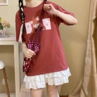 Kawaii Anime bedrukt zacht meisjes T-shirt Anime-kawaii