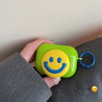 Capa Kawaii Smile Emoji Verde para Airpods Airpods 3 kawaii