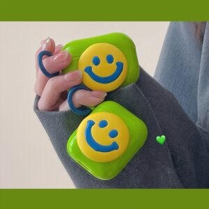 Kawaii Smile Emoji Grün Airpods Hülle Airpods 3 kawaii