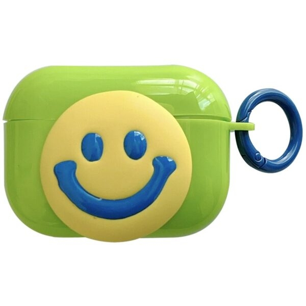 Funda para Airpods Kawaii Smile Emoji Verde Airpods 3 kawaii
