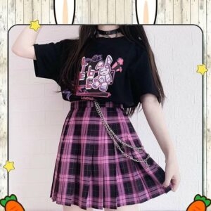 Kawaii Cute Bunny Print T-Shirt Aesthetic kawaii
