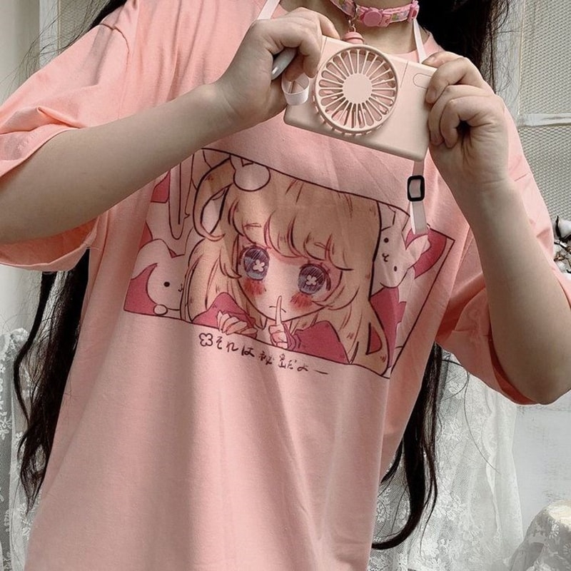 Conjuntos De Roupas 2024 Camiseta Para Meninas Anime Japonês