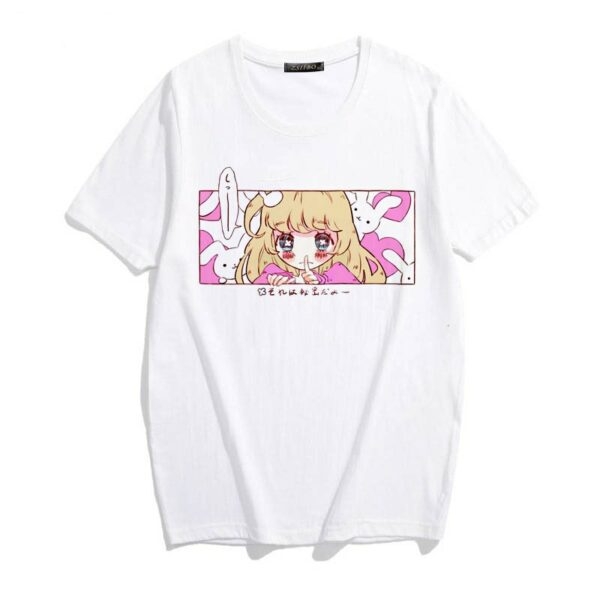 T-shirt Kawaii Harajuku Anime Girl Dessin animé kawaii