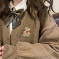 Cardigan carino con maglione orsetto Kawaii orso kawaii
