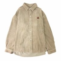 Вельветовая рубашка Kawaii Bear Азиатский стиль каваи