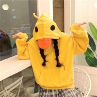 Kawaii gele eend hoodies Eend kawaii
