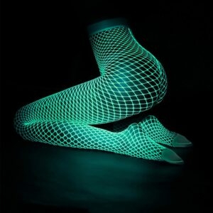 جوارب شبكية جمالية متوهجة بالأشعة فوق البنفسجية بيضاء لصيد السمك جوارب كاواي