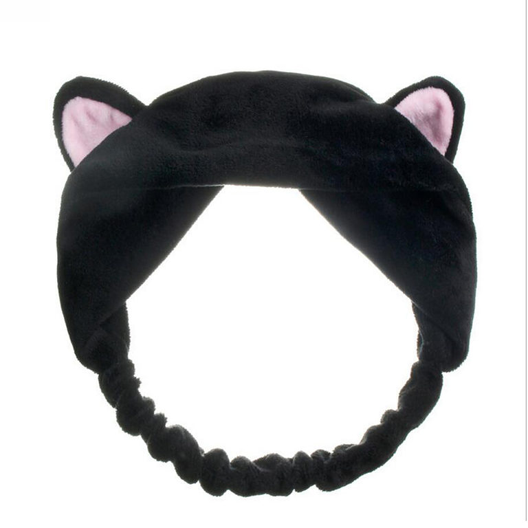 Fashion Lovely Soft Carol Fleece Cat Ear Makeup Cosmetic Shower Elastic Hair Band Spa Headband Wash 5 768x768 