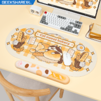 Simpatico tappetino per mouse con gatto cartone animato e poggiapolsi per tastiera Tastiera kawaii