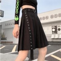 Мини-юбка в стиле кавай-панк Готический каваи