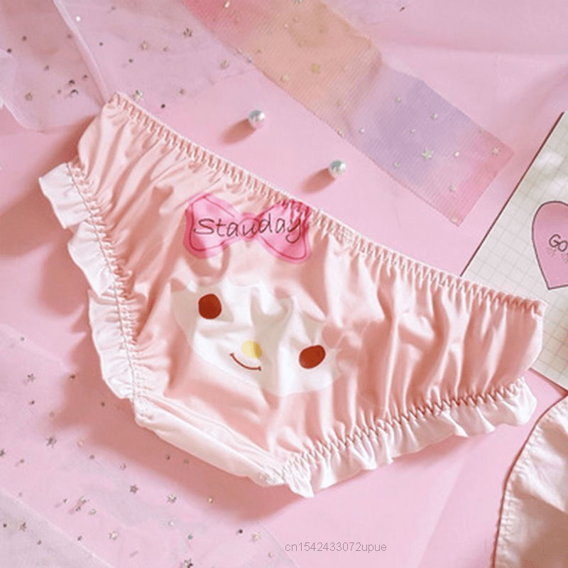 Sanrio Anime Hello Kitty Underwear Bra Suit Kawaii Cartoon